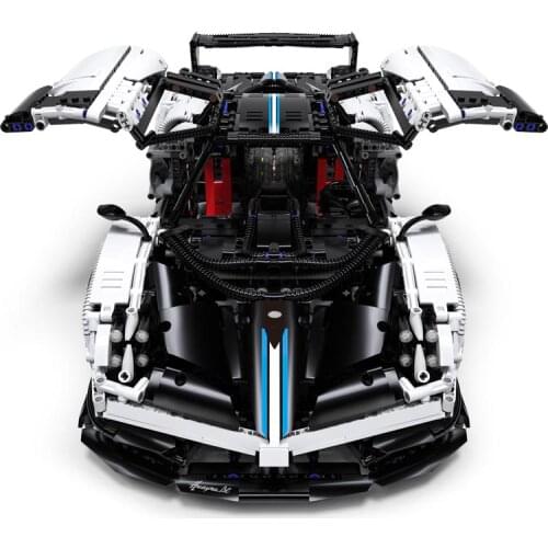 City Remote Control Sports Bricks Car Buliding Blocks 1/8 Model Racing Cars Speed DIY Toys For Children Gifts Pagan Huayra BC