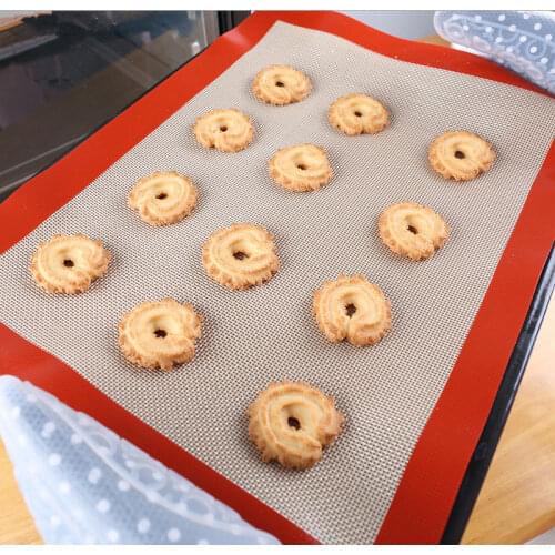 40*30cm 1pc Non-Stick Glass Fiber Silicone Baking Mat Pastry Mats Macarons Pad Can Put the Oven Food Grade Sheet Liner