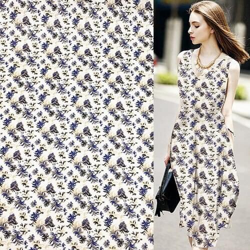 Fashion blue feather design silk and linen satin fabric 140cm width,SLN133