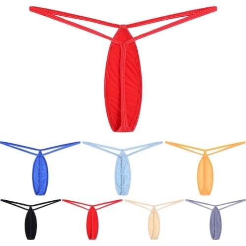 Man T-back Panties Super Low Rise G-string Underwear Sexy Erotic Mini Briefs Micro Thong G-String Underpants Sexy Lingerie