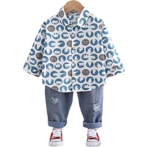 New Spring Autumn Fashion Baby Boys Clothes Suit Children Cartoon Shirt Pants 2Pcs/Sets Toddler Casual Clothing Kids Tracksuits
