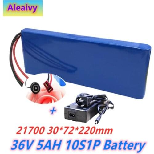2020 new 36V battery 10S1P 5Ah 42V 5000mAh 21700 lithium ion battery pack ebike electric car bicycle scooter 20A BMS 500W +2A