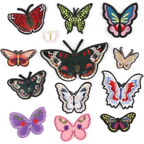 Customized wholesale computer embroidered clothing accessories embroidered butterfly cloth paste manual DIY patch ANIMAL BADGE