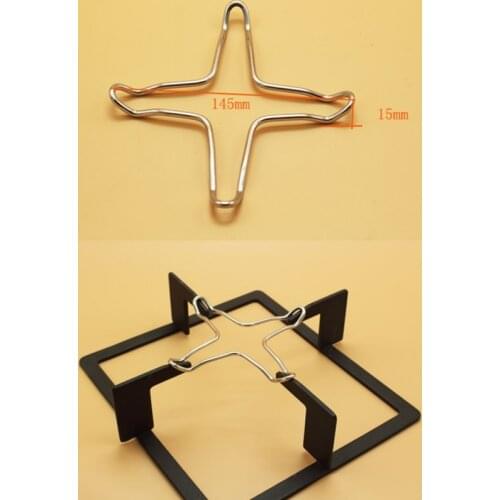 Stainless steel Holder Gas Cooker Support Rack Camping Iron Stove Ring Heat Diffuser Black Pans Small Pot Stand