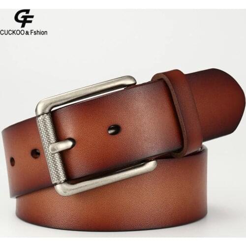 Men Male Casual Business Genuine Real Leather Belts High Quality Male Brand Automatic Ratchet Buckle Belt 105-125cm Long