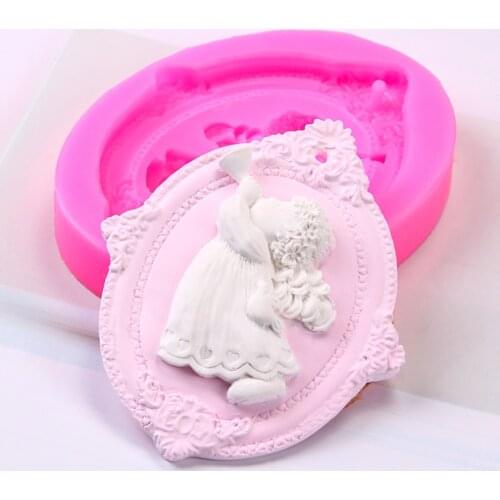 3D Cute Angel Baby Girl Soap Mold DIY Fondant Cake Silicone Baking Mould Candle Aroma Plaster Making Tools Silicone Soap Molds