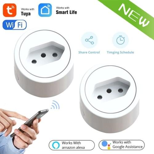 Brazil Wifi Smart Plug 16A Smart Socket With Timer Power Monitor Smart Life APP Voice Control Works With Google Home Alexa