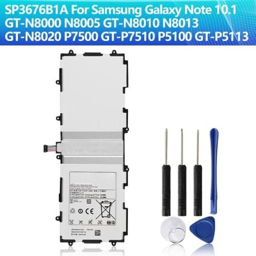 SAMSUNG Original Battery SP3676B1A For Samsung Galaxy Note 10.1 GT-N8000 N8010 N8020 N8013 P7510 P7500 P5100 P5110 P5113 7000mAh