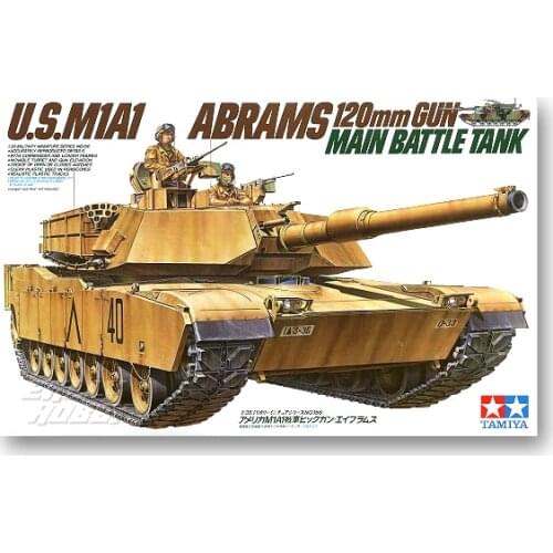 Tamiya 35156 1/35 U.S.M1A1 ABRAMS 120mm Gun Main Battle Tank Assembly Model Building Kits Hobby Plastic Toys For Adults DIY