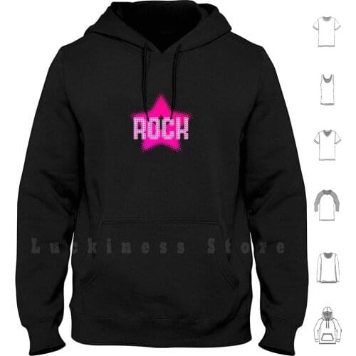 Rock Star Hoodie Long Sleeve Rock Emo Punk Goth Alternative Music Grunge Grunger Ska Metal Band Rocker Guitar Drums