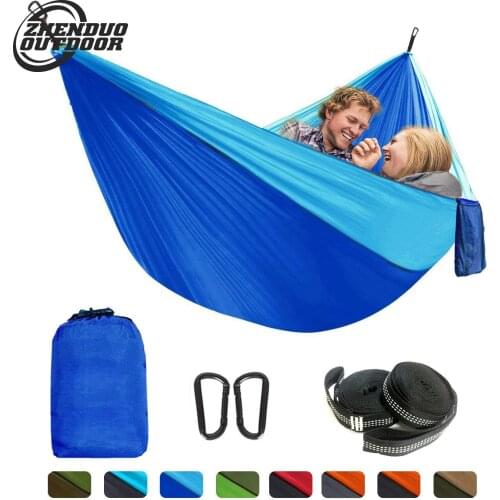 Outdoor Parachute Cloth Hammock Camping Swing 300x180 Double Width Household Hammock Camping Gear