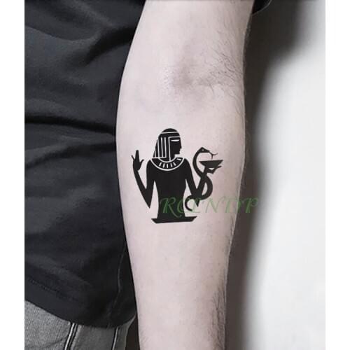Waterproof Temporary Tattoo Sticker Ancient Egypt snake Fake Tatto Flash Tatoo Tatouage hand foot arm belly For Men Women girl