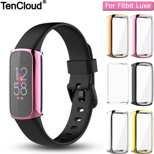 Protective Case For Fitbit Luxe Screen Protector Watch Cover For Fitbit Luxe Watch Band Bumper Plating TPU Durable Case Shell