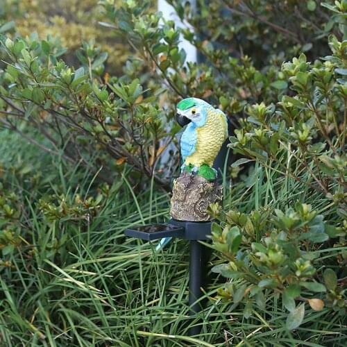 1 Pcs 2021 New Solar Lamp Cute Parrot Lawn Light LED Outdoor Solar Power Light For Garden Decoration Light Ground Plug Light