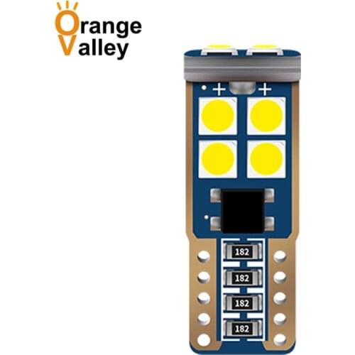 10PCS T10 Led W5W Led Bulbs 168 194 10 SMD 3030 LED Dome Reading Lamp License Plate Light Car Interior Lights Auto DC 12V