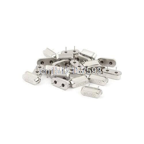 20 Pcs Low Profile 60MHZ 60.000MHZ Quartz Crystal Oscillator HC-49S Replacements