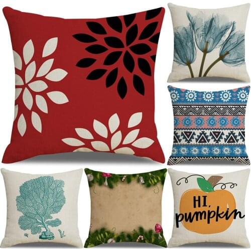 45x45cm Easter Flower Tree Print Pillow Case Cover Cushion Home Bed Car Decor