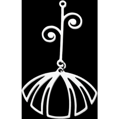 5pcs/lot 100% Stainless Steel Two-section Flowers DIY Earring Pendant Charm Wholesale Jewelry Necklace Making Charms