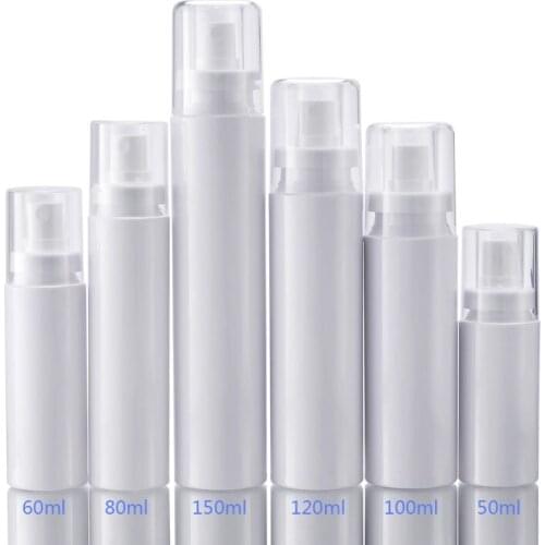 50/60/80/100/120/150ml PET Cosmetic Empty Refillable Bottles Plastic Spray Bottles For Lotion Mist Automizer Bottles F1349