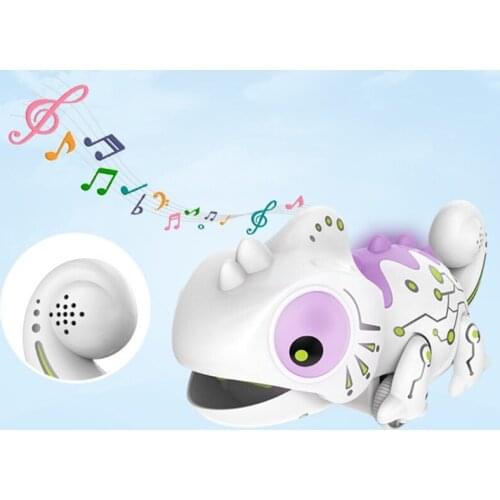 54DF Creative Novelty Remote Control Lizard Toys Lifelike Sound&Rich Lights Wild Insect Catching Pet Kids Love Gift