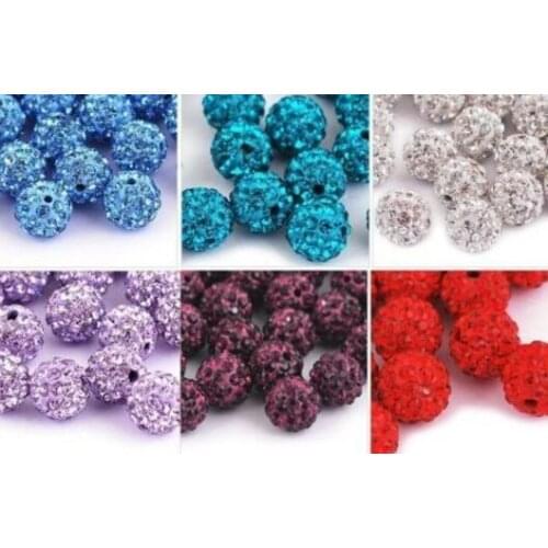 8mm 50pcs/lot mixed white multicolor Rhinestone v3256 micro pave disco loose crystal Beads bracelet necklace diy make