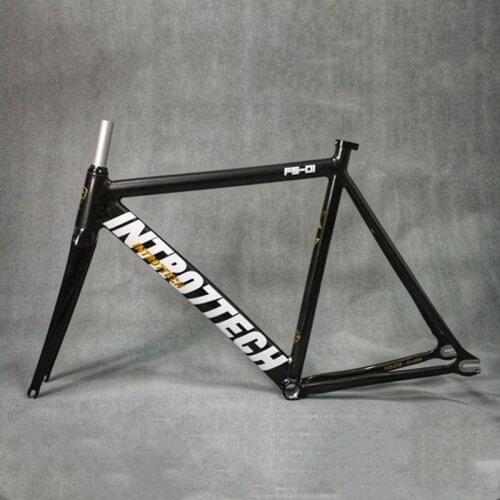 INTRO7 FS01 700c 6061-T6 Aluminum Fixed Gear Frame Carbon Fork 51/52/55/57cm Muscle Sensation High Quality Fixie Frameset