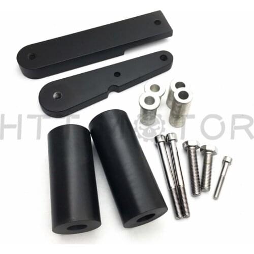 Aftermarket Free shipping motorcycle parts No Cut Frame Slider For Suzuki 2009 2010 2011 2012 Ninja 650 EX650 650R Black
