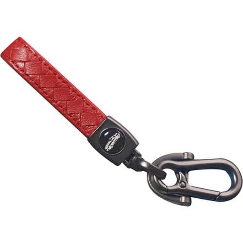 Lambskin Lanyard KeyChain Metal Horseshoe Buckle Car Key Chain Ring Gifts For Women Men Fashion Simple PU Leather Key Accessory