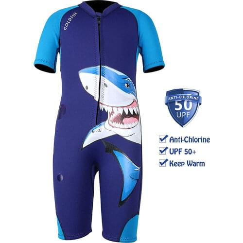 Kids Shorty Wetsuits 2mm Neoprene Youth Wetsuit Swimsuit for Children Boys Toddler Water Aerobics Swimming Diving Surfing