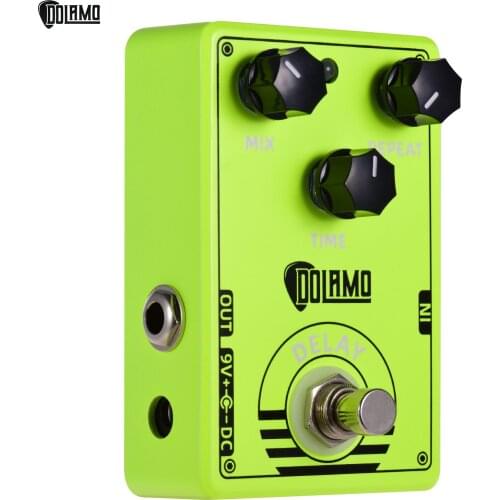 Dolamo D-14 Delay Guitar Effect Pedal Delay Pedal with Mix Repeat and Time Controls True Bypass Design for Electric Guitar