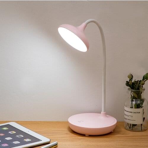 Touch Flexible Desk Lamp LED Table Lamp Eye-protect Studying Lamp Foldable USB Charging 3 Modes Dimming Home Bedside Night Light