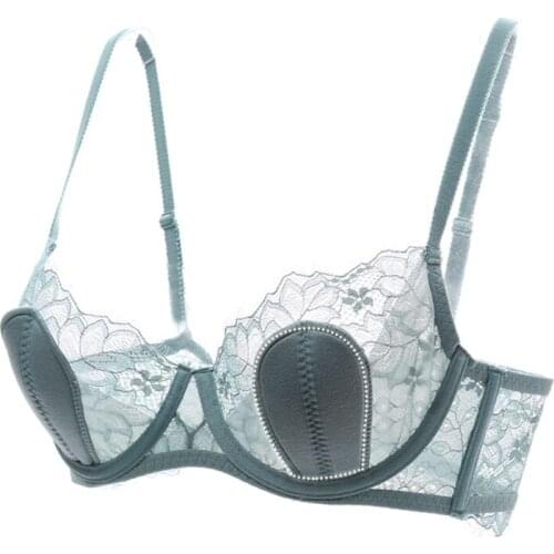 Womens Lace Lingerie Underwear Set Red Push Up Women Sexy Transparent Bra And Panties Sets Plus Size Female Brassiere D E Cup