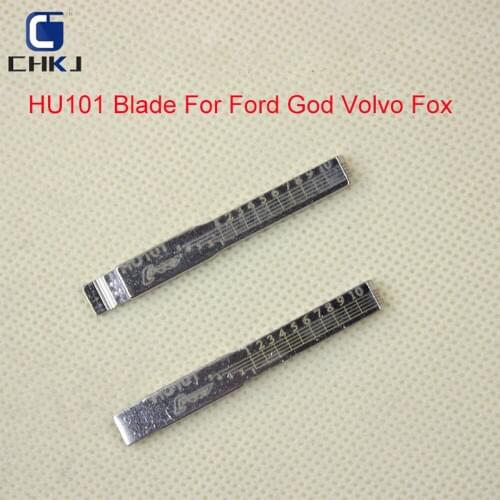 CHKJ 5/10/50PCS HU101 Blade NO.38 Scale Blank Car Key KD MINI/KD900 Replacement Remote Blade Uncut Metal For Ford God Volvo Fox