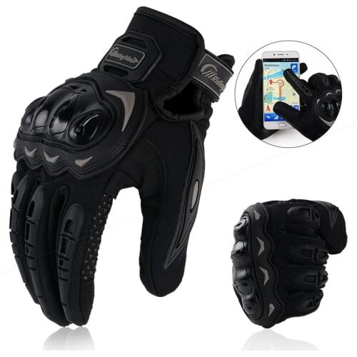 RIDING TRIBE Motorcycle Glove Moto PVC Touch Screen Breath Powered Motorbike Racing Riding Bicycle Protective Gloves Summer
