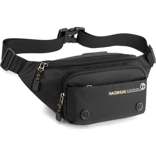 Men Nylon Waist Fanny Pack Hip Sling Chest Pack Bag Waterproof Multi-purpose Travel Male Cross body Messenger Bum Belt Bags New