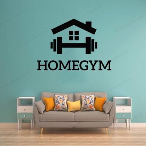 Wall Stickers Home Fitness Sports Removable HOMEGYM Vinyl decor Living Room Bedroom Decoration art mural HJ299