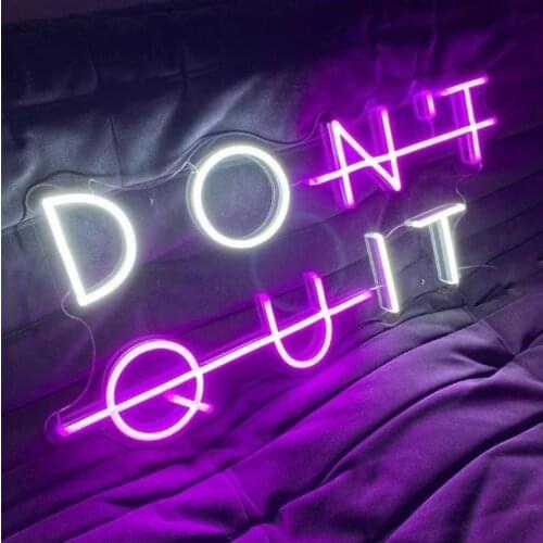 LED Donot Do it Don't quit Neon Light Sign Letters Custom Made Party Wedding Decorations Home Wall Decor Neon Lamp Gifts Pane