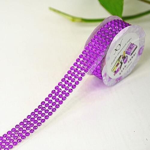 New Fashion Lovely High Quality Self-Adhesive Acrylic Rhinestones Stick On Scrap Booking Craft Sticker Tape SCI88
