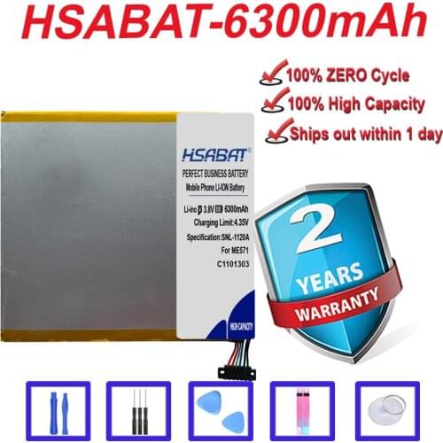 Original HSABAT 5700mAh C11P1303 Battery for Asus Google Nexus 7" 7 II 2 2nd Gen 2013 ME571 ME57K ME57KL K009 K008 High Quality