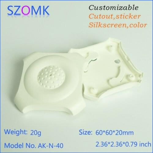 10 pcs, 60*60*20mm abs plastic electrical enclosure szomk plastic box for electronic components sound pick-up plastic housing