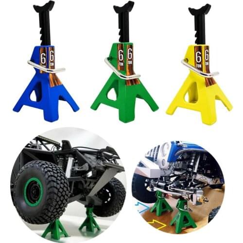 HOBBYMATE 2PCS 1:10 Scale Metal Height Adjustable Jack Stands Repairing Tool for 1/10 RC Crawler Traxxas udr KM4 90046 TRX4 D90