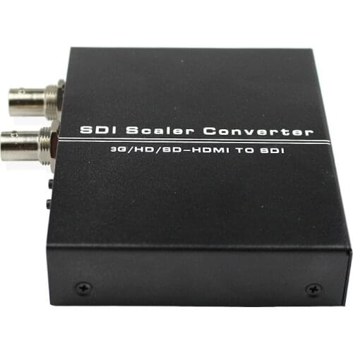 HDMI to SDI Scaler Converter 3G HD SD-HDMI to SDI Adapter HDMI2SDI with Dual SDI BNC Output 1080P for Monitor HDTV Camera CCTV