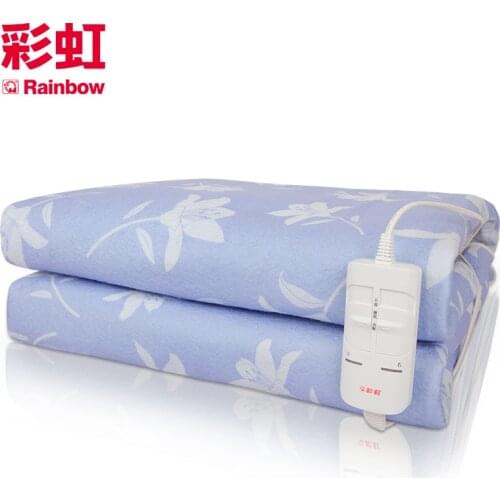 Rainbow Double Electric Blanket Warmer Polyester Heating Under Blanket of Safe protection and Constant temperature (TG104-X29