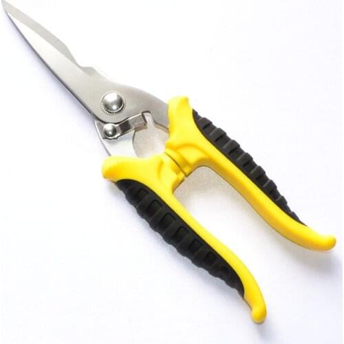200mm Nickel Plated Electrical Scissors Aviation Scissors Toothed Clipper Wire Stripper Snips for Cutting Metal Sheets