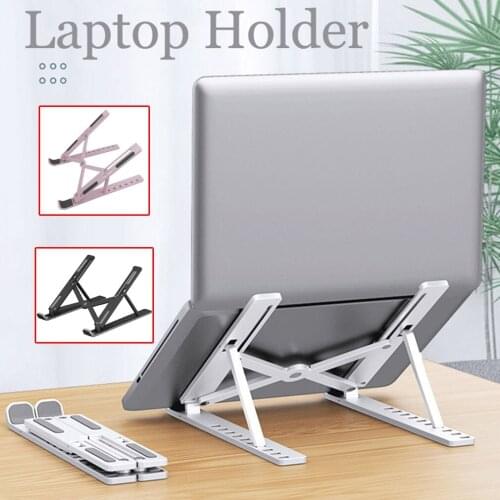 Adjustable Laptop Stand plastic For Macbook Computer PC iPad Tablet Table Support Notebook Stand Cooling Pad Laptop Holder Base
