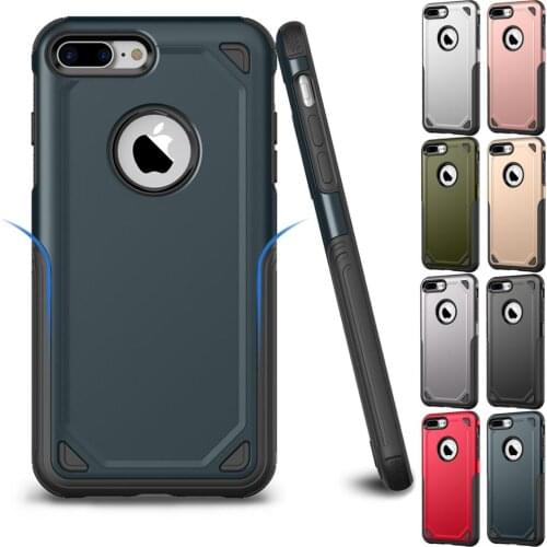 Luxury Shockproof Phone Case For iPhone 6 6s 7 8 Plus Hybrid Hard Impact protective Case Rugged Armor Cover For iPhone 7 8 6 6s