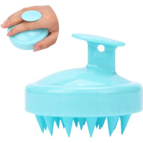 5 Colors Handheld Silicone Massage Comb Scalp Shampoo Massage Brush Comb Mini Head Meridian Massager Hair Cleaning Comb Dropship