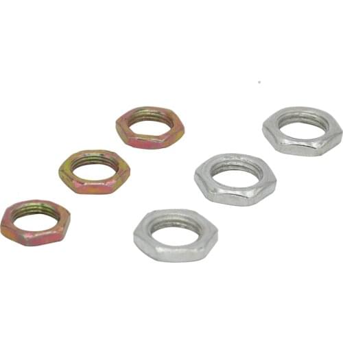 40pcs M10 M10*1.25*5 M10x1.25x5 ID*Pitch*Thickness Color Zinc Plating Galvanized Carbon Steel Fine Thread Hex Hexagon Thin Nut