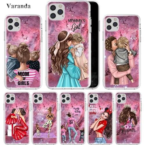 Silicone Case For Apple iPhone 11 Pro Max XR XS X 7 8 6 6S Plus 5 S SE 2020 Girl Baby Super Mom Woman Phone Coque Tampa Hot Sale