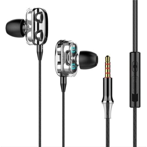 Soleeanre Sports Earphones Wired headphones Super Bass 3.5mm Headset Earbuds Built-in Microphone Suitable For Smart Phone